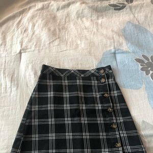 High waisted mini skirt